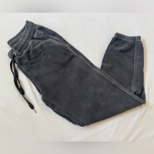 Aerie Charcoal Ribbed Joggers